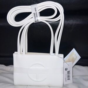 TELFAR SMALL SHOPPING BAG WHITE